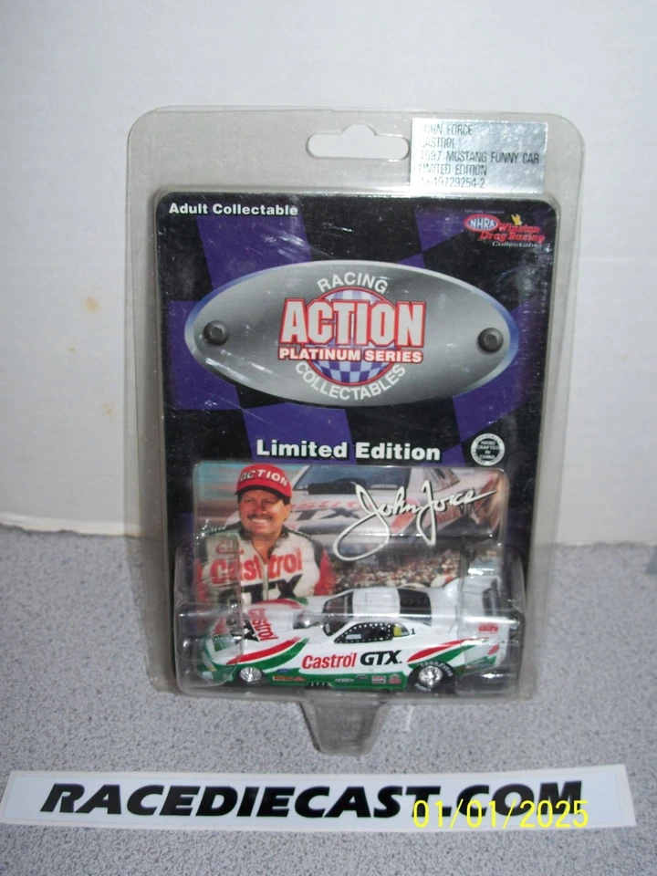 John Force 1/64 1997 NHRA CASTROL GTX MUSTANG COCHE DIVERTIDO ACCIÓN Foto 1 de 1