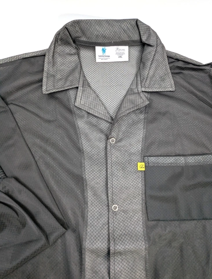 NOS! Transforming Tech ESD Jacket, Lightweight Poly-Carbon Blend 2XL Black - Image 1 of 4