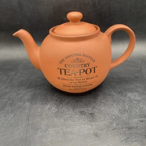 Country Teapot - The Original Suffolk Henry Watson Pottery Terracotta England - Picture 1 of 11