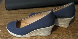 J Crew  navy espadrilles Size 8 New No Box - Picture 1 of 5