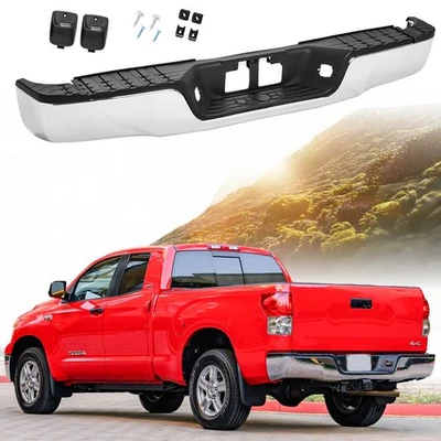 Parachoques trasero de acero cromado sin soportes de montaje Toyota Tundra  Foto 1 de 4