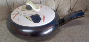 Cazuela cubierta de loto bronce Red Wing vintage mango plato panadero 1,25 cuartos - Imagen 1 de 10