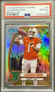 Cam Ward RARE ROOKIE RC REFRACTOR INVESTMENT CARD TITANS PSA 10 GEM MINT - Picture 1 of 2