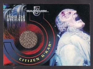 COMPLETE BABYLON 5 RA 2002 ANDREAS KATSULAS CITIZEN G'KAR WARDROBE RELIC CARD C2 - Picture 1 of 2