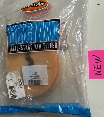 Filtro de aire doble Suzuki RM125 Rm 125 1984-1985 153102 nuevo en bolsa Mx Enduro Foto 1 de 4