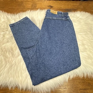 "Pantalones de mezclilla Lee Jeans vintage para mujer 14 P espalda desnuda mamá lados elásticos EE. UU. 32x27""" - Imagen 1 de 13