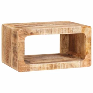 Bedside Table Earthy Brown Solid Mango Wood 45 x 30 x 24 cm Rustic Handmade Mini - Picture 1 of 5