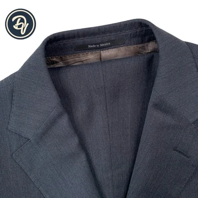 Mens 44 R " Gritti " by Ermenegildo Zegna Charcoal Grey Wool / Cotton Blend Suit - Image 1 of 4
