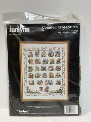 Janlynn Vintage Animal Woodland Alfabeto Contado Punto de Cruz Kit Sin Abrir Foto 1 de 4