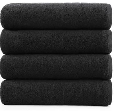 Lençol de banho básico Mainstays, macio 100% algodão e lençol de banho altamente absorvente pacote com 4 - Imagem 1 de 4