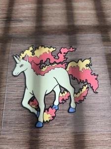 Pokémon Rapidash High Quality Waterproof Raised UV DTF Decal 3in - Picture 1 of 4