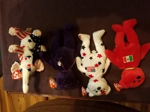 4 Stück TY Beanie Babys selten Original Sammlerstück teils mit Etikettfehler - Bild 1 von 10
