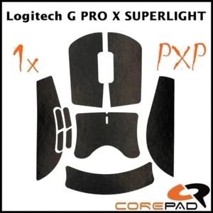 Corepad PXP Grips black Logitech G PRO X SUPERLIGHT GPX 1 & 2 Mouse Grip Tapes - Picture 1 of 1