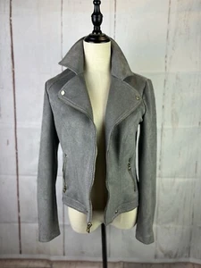 Chaqueta de moto Mark New York tipo gamuza para mujer gris talla S - Imagen 1 de 8