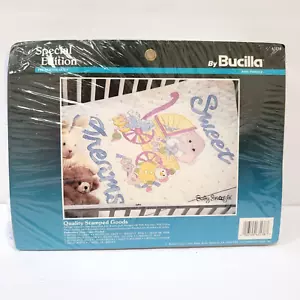 SELLADO Bucilla Sweet Dreams Estampado Punto de Cruz 30"x42" Kit de Edredón Bebé Snoozle - Imagen 1 de 11