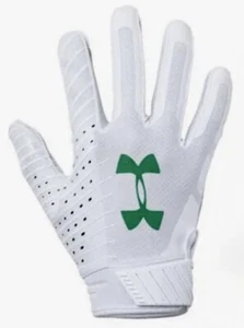 UNDER ARMOUR Spotlight White Blu Floral Palm Skill Player Football Gloves Mens M - Picture 1 of 7