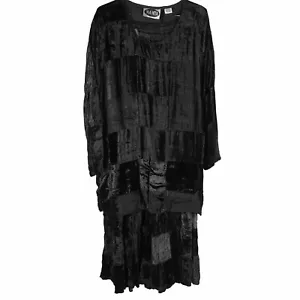 Mamta Maxi Rock & Top Set Crushed Samt Patchwork Schwarz Urlaub Free Size - Bild 1 von 10