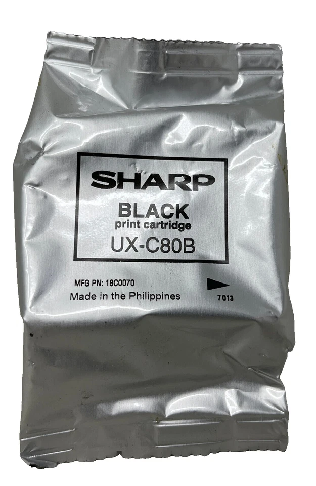 Sharp UX-C80B Cartucho Original Negro Para UX-B800/UX-B800SE [A Box ] - Imagen 1 de 1