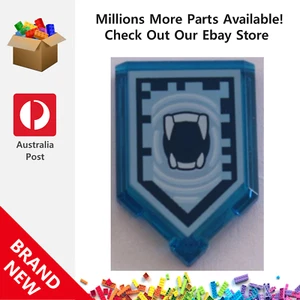 Genuine LEGO™ Transparent Dark Blue Modified 2 x 3 Pentagonal with Nexo Tiles - Picture 1 of 2