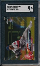 2018  Topps Chrome Update #HMT23 Rafael Devers Gold Refractor #/50 SGC 9