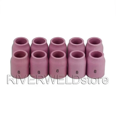 53N61S 8# D12.5mm Alumina Nozzles Ceramic Cup Shroud WP-9 20 TIG Weld Torch 10pk - Image 1 of 4