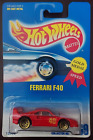 1991/1988 Hot Wheels # 69 Red Ferrari F40, W/ Gold Lace Rims, Hw #13582 /Sealed