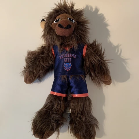 Oklahoma City THUNDER “Rumble the Bison” Mascot Plush 12” Mascot Factory NBA EUC Cover