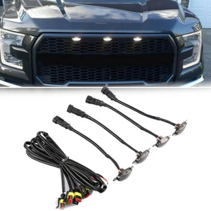 4x Smoked LED Grille Marker Light For Chevrolet Jeep Grand Cherokee Wrangler - Foto 1 di 10