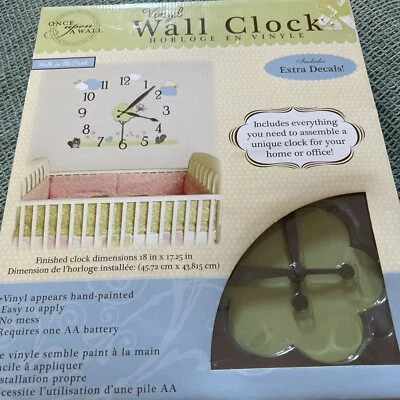 Once Upon A Wall Vinyl Wall Clock (Walk In The park) NWBox Nursery Or Office - Image 1 of 4