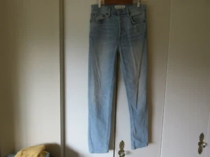 Denim Forum Aritzia Womens Jeans 26 Yoko High Rise Slim distressed Denim - Picture 1 of 10