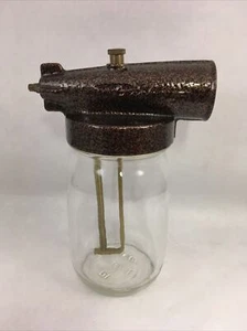 Arcobaleno Aspirapolvere Spruzzatore Strumento Rame Top Vetro Barattolo Vintage Nuovo - Foto 1 di 11