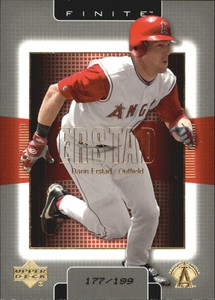 2003 Upper Deck Finite Gold Anaheim Angels Baseball Card #1 Darin Erstad/199
