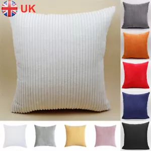 UK Large Corduroy Soft Jumbo Cord Cushion Cover Pillow Case Home Decor 16"- 28" - Picture 1 of 25