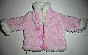 Funrise Deluxe Glamour Doll Outfit Soft Pink White Fuzzy Jacket Fits 18" Doll - Picture 1 of 9
