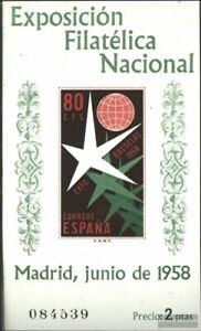 España Bloque 13 (completa edición) nuevo con goma original 1958 exposicion de s