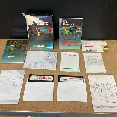 Flight Simulator II 2 5.25" Floppy Disk Computer Game Atari Computers 48k memory - Image 1 of 4