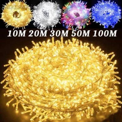 Christmas Fairy String Lights 10-2000 LEDs Mains Plug In Tree Indoor&Outdoor UK - Image 1 of 4