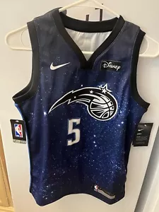 Nike Disney Bamba #5 Orlando Magic Black Jersey Youth With Tags Size M 10-12 - Picture 1 of 12