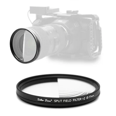 BETTER FOCUS Rotatable Split Field Diopter Filter+2 Filter 77mm 72mm 67mm Prism Filter LensFx