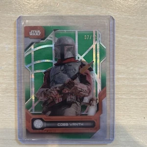 2024 STAR WARS HIGH TEK GREEN DIFFRACTOR #/10 Cobb Vanth #24 - Picture 1 of 3
