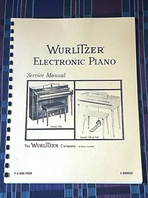 WURLITZER Piano Electrónico Modelo 140, 140B, 145, 700 y 720 Manual de Servicio Foto 1 de 4