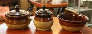 Keramik Geschirr Set Braun (3-teilig) - Picture 1 of 6