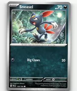 Pokemon Sneasel Paldea Evolved 133/193 - Picture 1 of 1