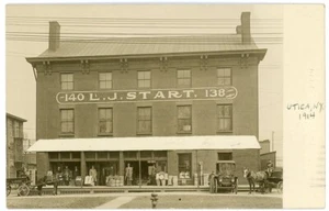 RPPC NY Utica LJ Start Store Wagons Automobile 1917 Oneida County - Picture 1 of 2