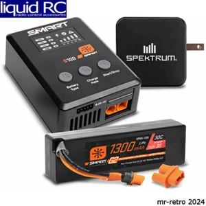 Spektrum XPSS315 Smart Powerstage Bundle: 1300mah 3s 30c LiPo Battery (Ic2)/S100 - Picture 1 of 2