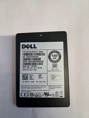 Dell/Samsung 120GB SATA 2.5" 6G Solid State Drive (SSD),  MZ-7LM120A 0WRTYP - Image 1 of 2