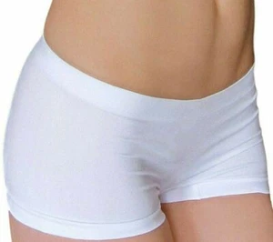 2pk Elastic Short Shorts Free Size WhiteMopas Women's - Picture 1 of 2