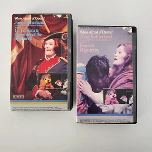 2 VHS lot - Who's Afraid of Opera - Joan Sutherland - Volume 1 & 2  - Picture 1 of 21