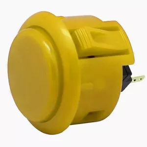 Button Arcade Yellow Compatible With / Bartop Sanwa Push Button Set 31mm - Picture 1 of 1