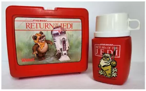 1983 Star Wars Wicket R2-D2 Return of the Jedi Lunchbox mit Thermoskanne; sehr guter Zustand +; Kunststoff - Bild 1 von 10